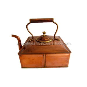 กาต้มน้ำชาทองแดงทรงสี่เหลี่ยม - Product Image 1