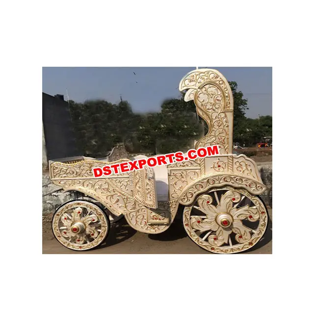 Indian Wedding Horse Buggy Wedding Royal Golden Horse Drawn Baghi Wedding Horse Drawn Carriages Manufacturer
