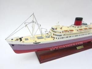 เรือจำลองไม้ทาสี ปราสาทเพรตอเรีย สไตล์ยุโรป งานฝีมือ ของขวัญทางธุรกิจ - Product Image 3