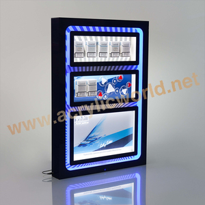Customized Cigarette Display Clear <b>Acrylic</b> Cigarette Display <b>Shelves</b>/cigarette Stand with Pusher Tray - Product Image 2