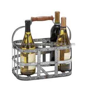 ชั้นวางไวน์แบบตั้งโต๊ะทำจากโลหะกัลวาไนซ์6ขวด - Product Image 1