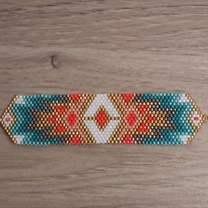 Bracelet en perles Miyuki aztèques de qualité supérieure - Product Image 1