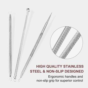 ชุดอุปกรณ์กำจัดสิวเสี้ยน 7 ชิ้น แหนบถอนขนคิ้วแบบมืออาชีพ ที่กดสิว ชุดดูแลผิวหน้า สแตนเลส สำหรับกำจัดรอยสิว - Product Image 4