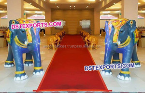 อุปกรณ์ตกแต่งงานแต่งงานแบบอินเดีย ดอกบัวไฟเบอร์สวยงาม ของตกแต่งงานแต่งงาน น้ำพุดอกบัวไฟเบอร์ ของตกแต่งพิธีบรรลุนิติภาวะ น้ำพุดอกบัวไฟเบอร์ - Product Image 6