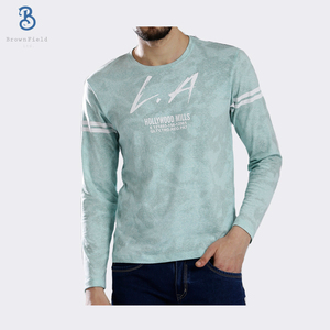<b>Long</b> Sleeve Bangladesh Manufacturer Wholesale Quick Dry Custom Design High Quality Running Cotton Rubber Print Round Neck <b>Tshirt</b> - Product Image 6