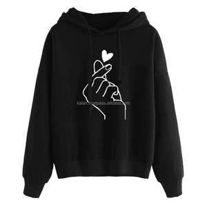 Sweat à capuche femme Gym du fabricant KFHW01 pull de sport gris uni 100% coton col à capuche avec logo avant pour les sports d'hiver - Product Image 2