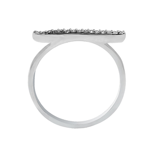 925 <b>Silver</b> <b>Band</b> <b>Ring</b> with Pave Cubic Zircon Beautiful Fashionable Jewelry for Weddings Parties Anniversaries Engagements - Product Image 1