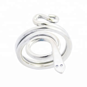 Anillo liso de Plata de Ley 925, joyería de plata de moda hecha a mano, anillos Vermeil de eternidad de serpiente, joyería fina hermosa - Product Image 1