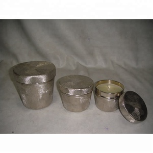 Bougie en cire de paraffine en métal or rose micro martelé 2024, bougeoir en métal flocon de neige, bougeoir en verre - Product Image 3