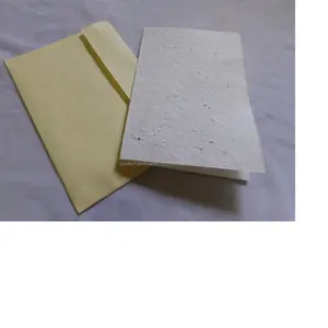 Trapo de algodón hecho a mano de papel de papelería de eco amigable de trapo de algodón hecho a mano de papel junto con juego sobres