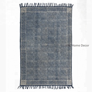 พรมคอตตอน Dhurrie,พรมปูพื้นสำหรับตกแต่งพรมสำหรับห้องนั่งเล่นพรมสำหรับสวดมนต์ขายส่งจำนวนมาก - Product Image 1
