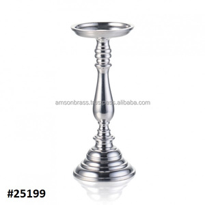 Bougeoir en argent brillant Décoration de maison et d'hôtel Bougeoirs coniques Bougeoirs en or Bougeoirs en laiton massif - Product Image 6