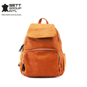 Mochila de cuero colorida con logotipo personalizado Estilo de mochila para niñas Cierre de cremallera Tres correas Forro de poliéster ecológico - Product Image 3