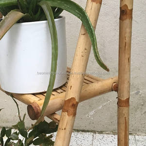 Ladder Plant <b>Holder</b> Vintage Bamboo and Rattan - Product Image 1