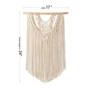 Suspension murale en macramé moderne faite à la main, décoration intérieure, respectueuse de l'environnement, couleur et taille personnalisées, 100% coton biologique, emballé - Product Image 6