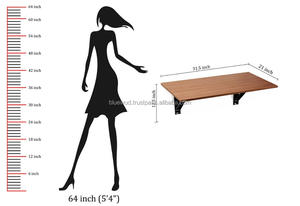 Bluewud hemming gấp treo tường nghiên cứu/máy tính/máy tính xách tay/văn phòng bảng - Product Image 5