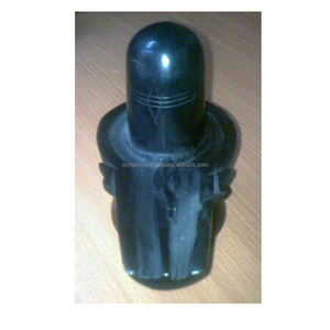 หินอ่อนสีดำบริสุทธิ์ Shivling รูปปั้น - Product Image 1