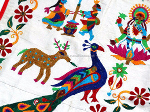 Antiguo indio bordado a mano Rabari decoración del hogar ventana arte cenefa mejor diseñador de alta calidad colección de precios al por mayor - Product Image 4