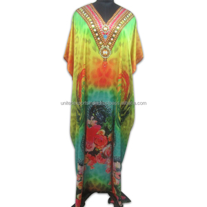 Hermosa Impresión Digital multicolor caftán - Product Image 1