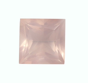 Piedra preciosa Rosa semipreciosa de forma cuadrada natural personalizada de cuarzo rosa de calidad superior al por mayor para la fabricación de joyas al mejor precio - Product Image 1