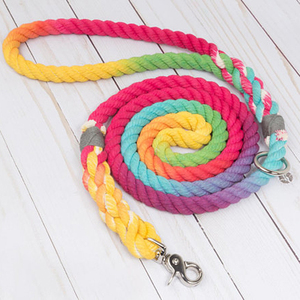 Nylon tressé personnalisé de haute qualité motif solide de luxe écologique durable naturellement Ombre laisse de chien en laiton Snap - Product Image 4