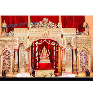 ชุดเวทีแต่งงานแบบดั้งเดิมของอินเดียใต้ผู้ผลิตชุดแต่งงานอินเดียเวทีแต่งงานเอเชียสำหรับตกแต่ง - Product Image 1