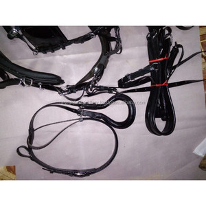 PRETO PVC CAVALO <span class=keywords><strong>Carriage</strong></span> <span class=keywords><strong>Harness</strong></span> IN; dólar 60 tamanhos espiga cheia Shetland