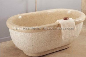 Baignoire en marbre de granit vert naturel solide fabriqué à la main de qualité supérieure Sculpture complexe Sculpture oeuvre en pierre Baignoire Brahma - Product Image 5