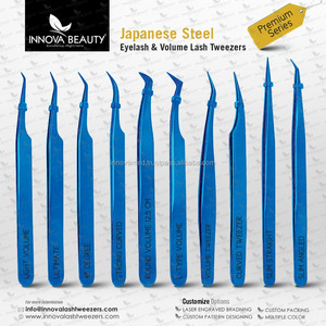 Nouvelle gamme de pinces à cils et de pinces à volume russe en acier inoxydable japonais de haute qualité écologique - Product Image 4