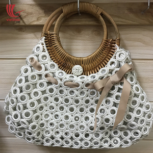 Bolso hobo con asas de ratán para mujer, venta al por mayor/bolso elegante para mujer - Product Image 2