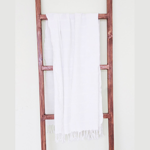 Toallas turcas Bodrum Pestemal, toallas Hamam al por mayor-Aspecto extra suave y rústico lavado a la piedra, hecho Turco blanco - Product Image 1