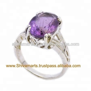 Custom 925 Sterling Silver Amethyst Gemstone Eternity Vermeil Ring Fashion Jewelry for Weddings Parties Bezel Setting Direct - Product Image 2