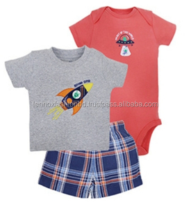 Conjunto de pantalón y Camiseta con estampado AOP personalizado de manga corta de algodón 2024 para niños, lo último en 100% - Product Image 6