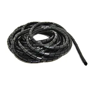 JDD PE material spiral cable wrapping band plastic cable wire protection sleeve covers