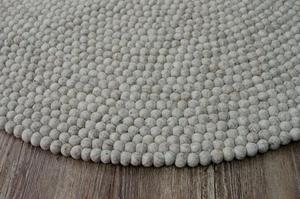 FBR-035, Tapis rond en feutre, 100% laine de Nouvelle-Zélande écologique, feutré et cousu par des artisans talentueux et compétents du Népal - Product Image 5