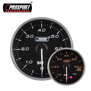 For 52mm Waterproof LED Display 6 Bar Fuel Pressure <b>Gauge</b> Warning Clear Lens Aluminum Rim 12V Auto Vehicle Meter for Cars - Product Image 1