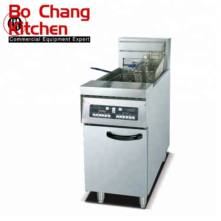 Floor Stand Type Computer Control Electric 2 Tank Chips Fryer for Sale