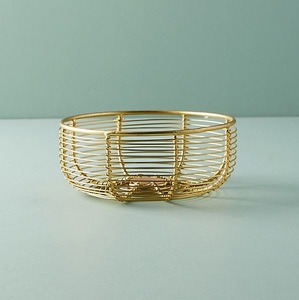 Dernière Conception Décorative En Laiton Plaqué Rond Maille panier en fil de fer - Product Image 1