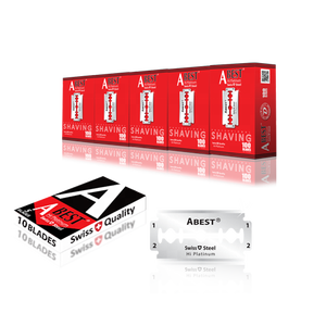ใบมีดโกนหนวดแบบใช้แล้วทิ้ง ABEST HI PLATINUM DURABLADE คุณภาพสวิส ใบมีดสองคม สแตนเลส ปลอดภัยสำหรับผู้ชาย - Product Image 5