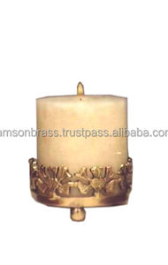 Bougeoir fini bronze ensemble de 3 bougeoirs de décoration de la maison métal fer perforé décoratif - Product Image 6