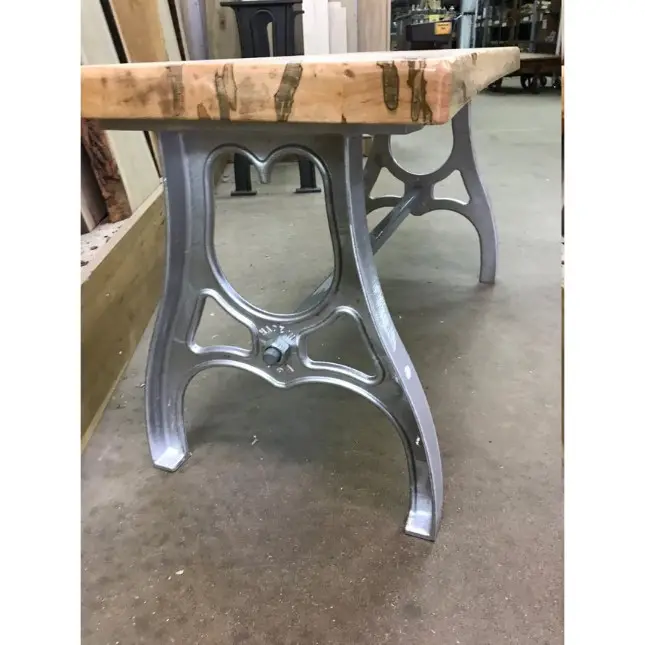 Table basse/banc, pieds en aluminium moulé, livraison gratuite Tables Vintage et industrielles, meubles de table