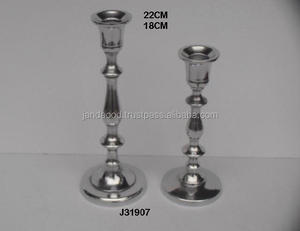 Bougeoir classique en fonte d'aluminium de vente chaude dans deux tailles dans le bougeoir de prix bon marché polonais de miroir - Product Image 2