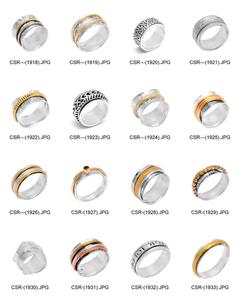 Women fashionable 925 sterling silver jewelry plan spinner wholesale ring - Product Image 3
