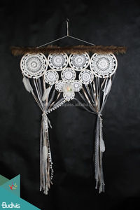 Style européen Antique Home Decor Handmade Mandala Dream Catcher Tenture murale avec plume Romantique Love Home Decoration - Product Image 6