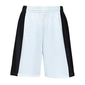 Shorts masculinos casuais com bolsos, shorts pretos e brancos, shorts de cintura elástica para meninos, moda praia, verão, moletom, moletom