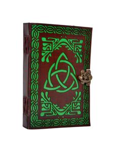 สมุดโน๊ตแบบไม่มีซับในดีไซน์แบบผูกเชือกทรินิตี้งานตัดเย็บแบบหนังแท้งานตัดเย็บแบบโบราณสมุดโน๊ตแบบไม่มีเส้น - Product Image 2