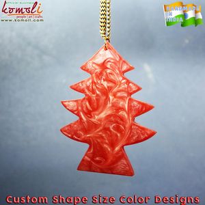 Effet marbre fait main acrylique résine ornements De Noël ange figurines - Product Image 5