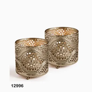 Metal Embossed <b>Tea</b> <b>Light</b> <b>Candle</b> Holder - Product Image 1