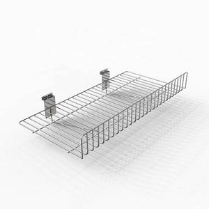 Metal Slat <b>Wall</b> Rack <b>Shoes</b> Display for Store Advertising for Modern Customized Design - Product Image 1