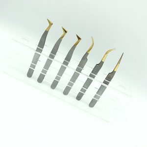 Chất Lượng Cao <span class=keywords><strong>Dumont</strong></span> Xử Lý Cát Nổ Vàng Tip Bền Vững Mở Rộng Lông Mi Nhíp Giả Lash Tweezer Nhãn Hiệu Riêng - Product Image 2